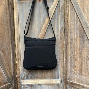 Vera Bradley Moonless Night Triple Zip Hipster Crossbody Shoulder Handbag Purse